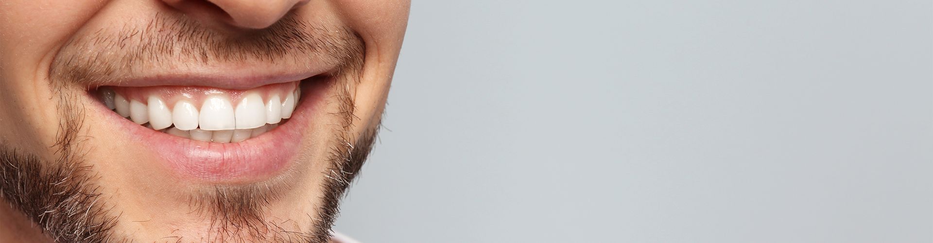 close up of man's smile